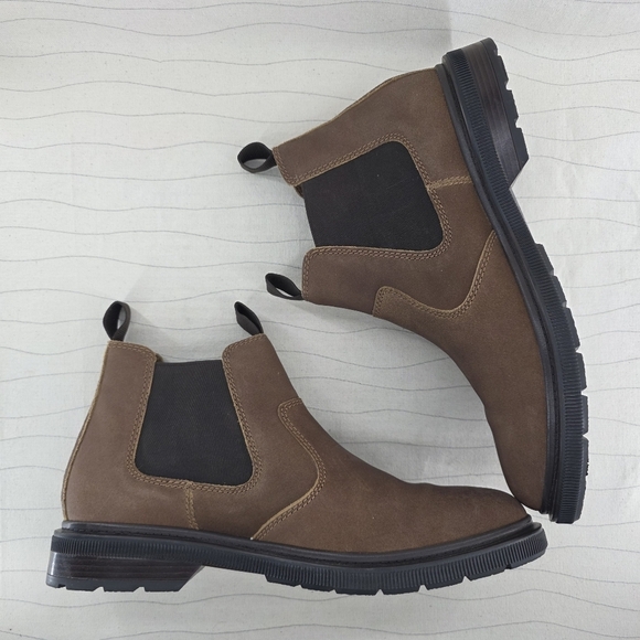 Clarks Mens Burchill Up Brown Leather Pull On Boots Shoes 261794027110 Size 12 main image 10